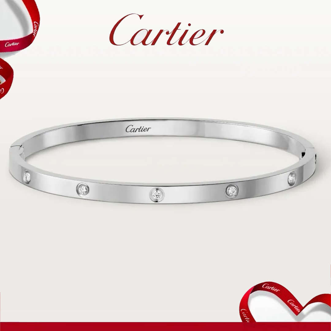 【高品質】【国内発送/直営店】カルティエ（Cartier）LOVE ブレスレット、スモールモデル、ダイヤモンド10石