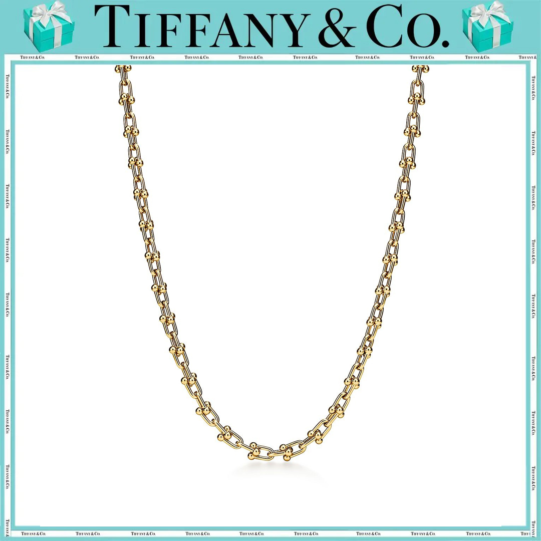 ティファニ/Tiffany ー ハードウェア マイクロ リンク ネックレス イエローゴールド
