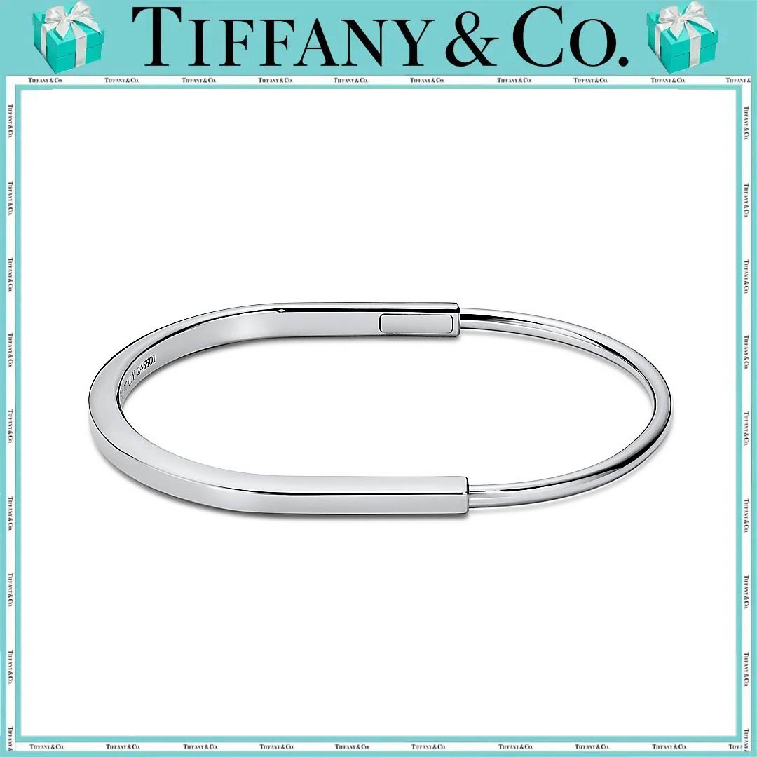 ティファニー ロック ナロー バングル ホワイトゴールド