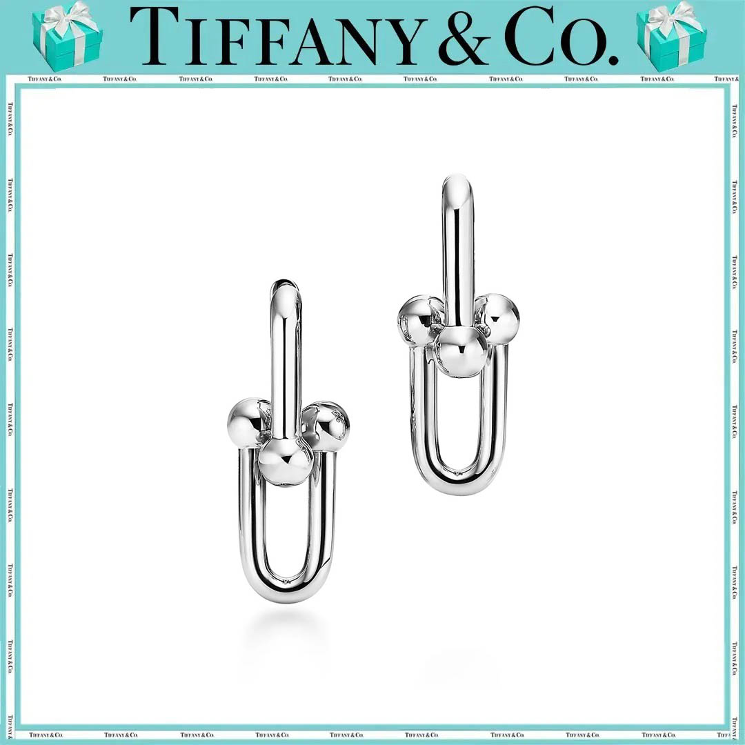 ティファニー/Tiffany ハードウェア リンク ピアス スターリングシルバー