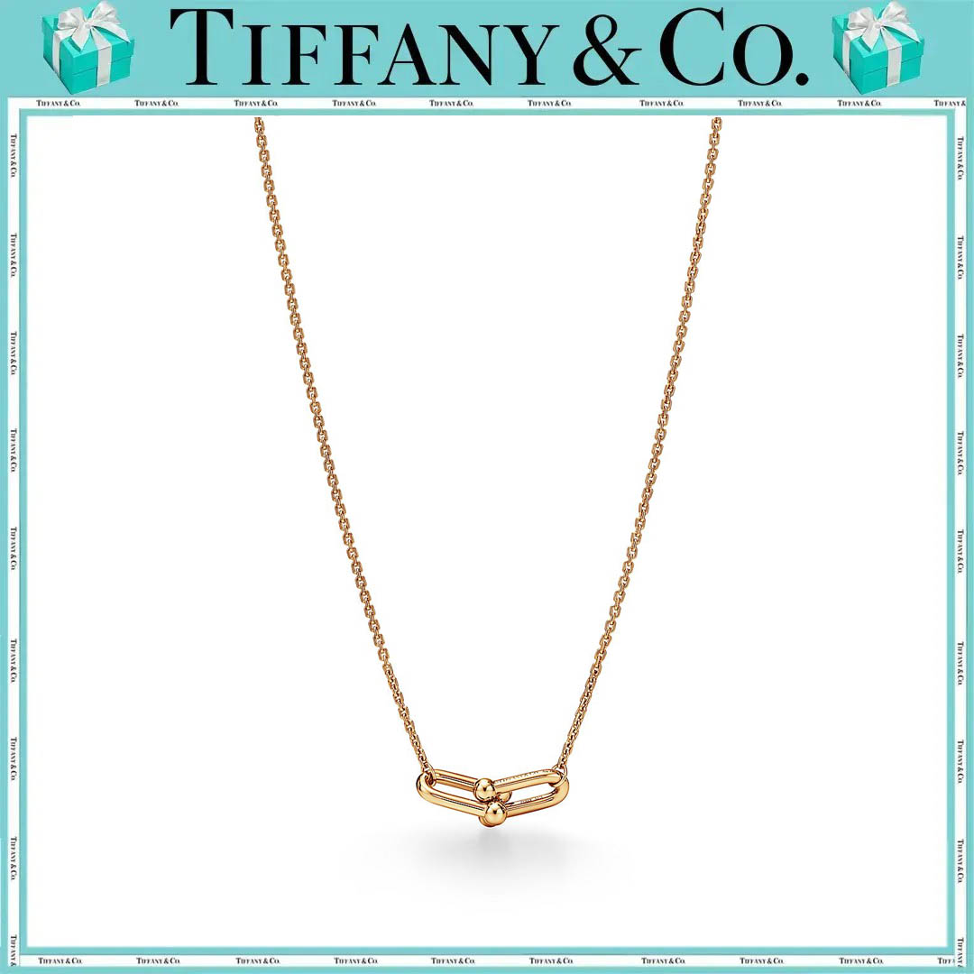 ティファニー ハードウェア ダブル リンク ペンダント イエローゴールド（スモール）