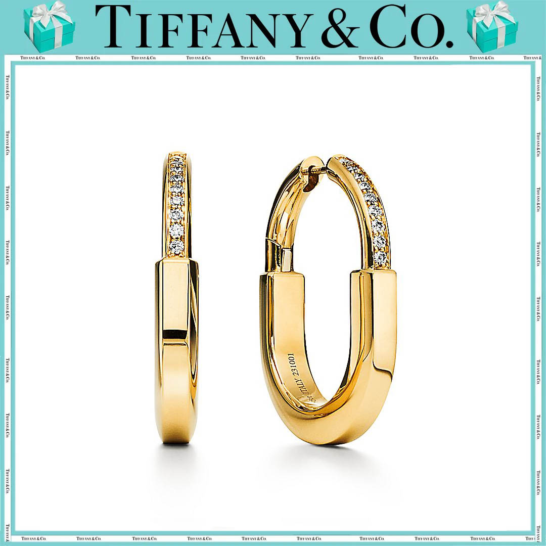 ティファニー/Tiffany ロック ピアス ダイヤモンド イエローゴールド
