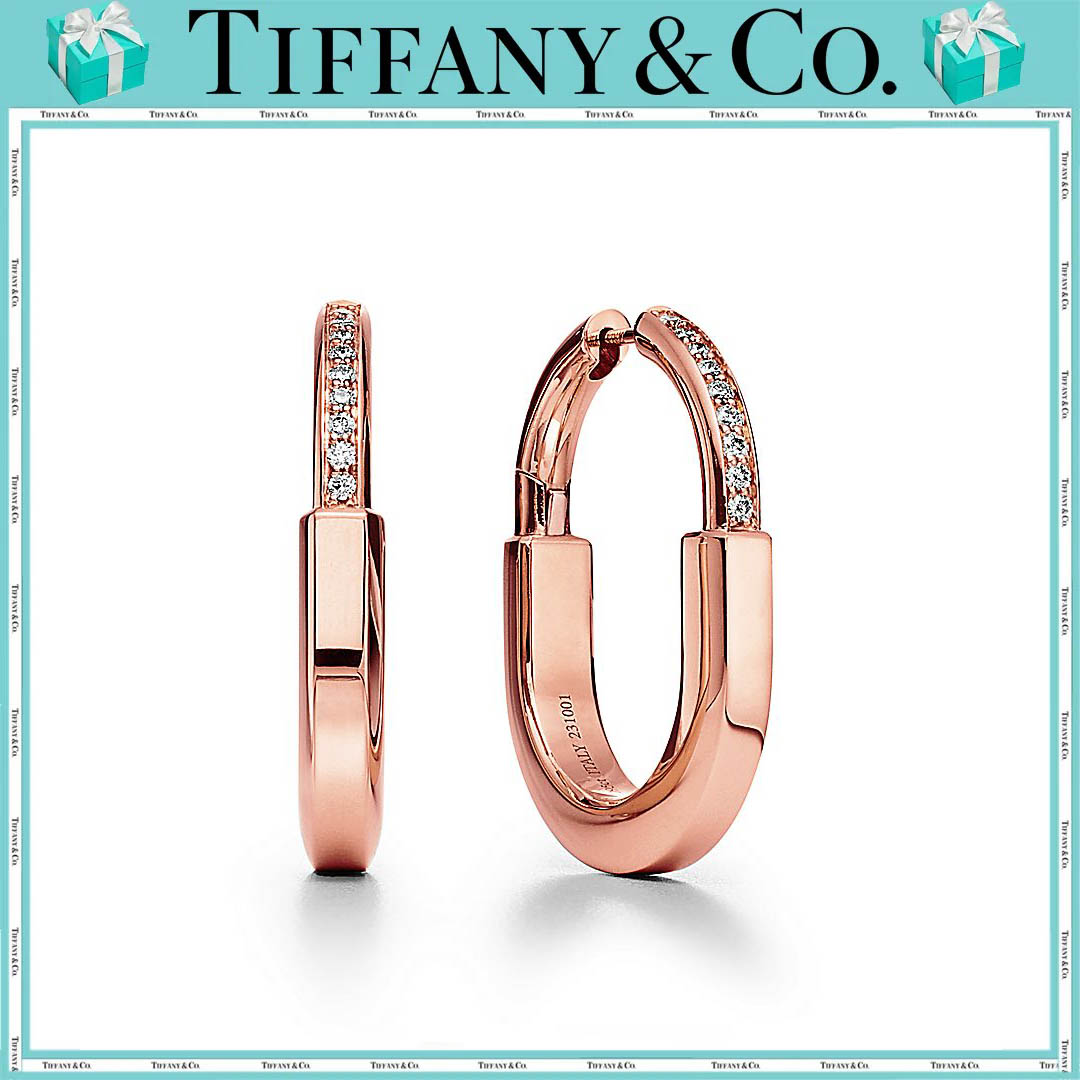 ティファニー/Tiffany ロック ピアス ダイヤモンド ローズゴールド