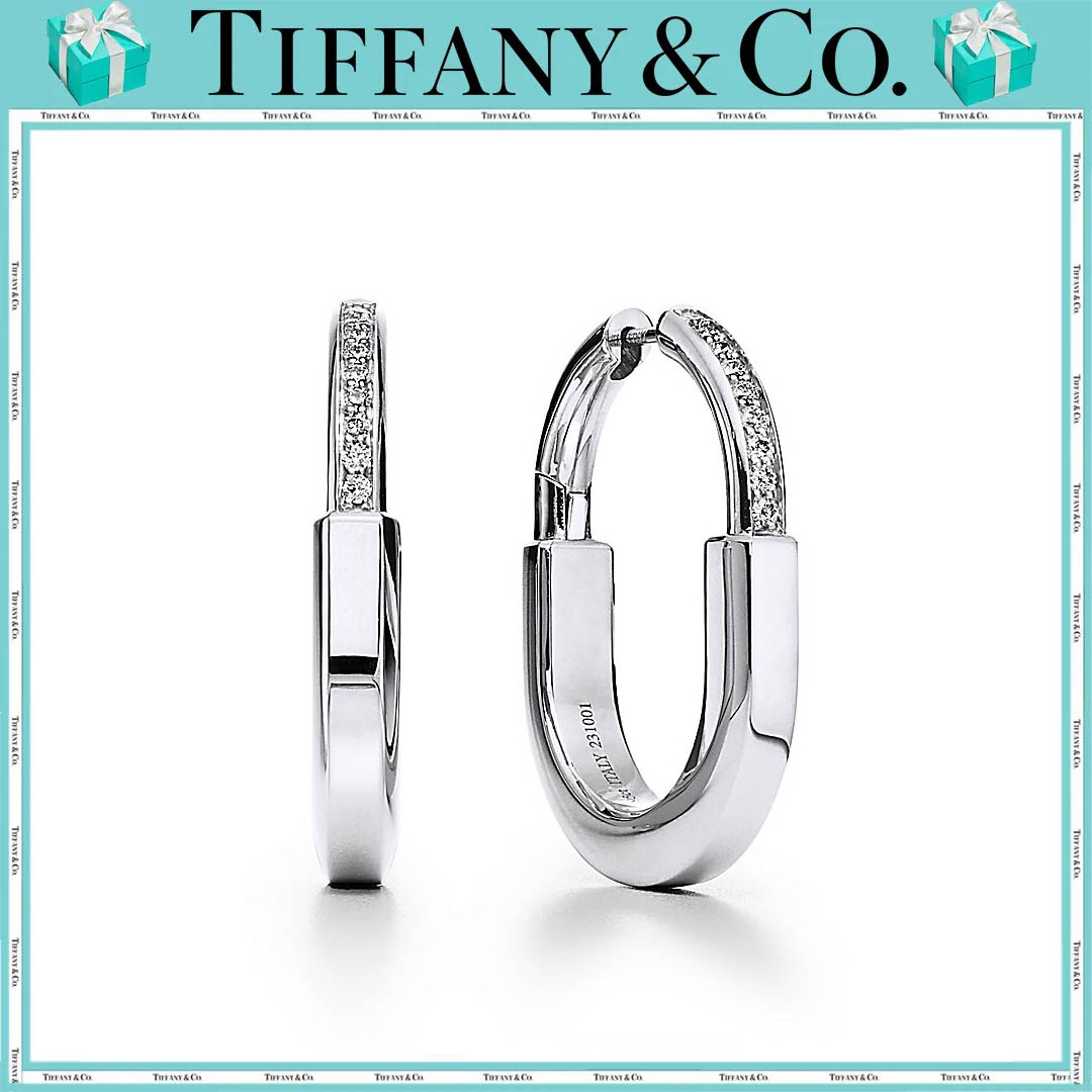 ティファニー/Tiffany ロック ピアス ダイヤモンド ホワイトゴールド