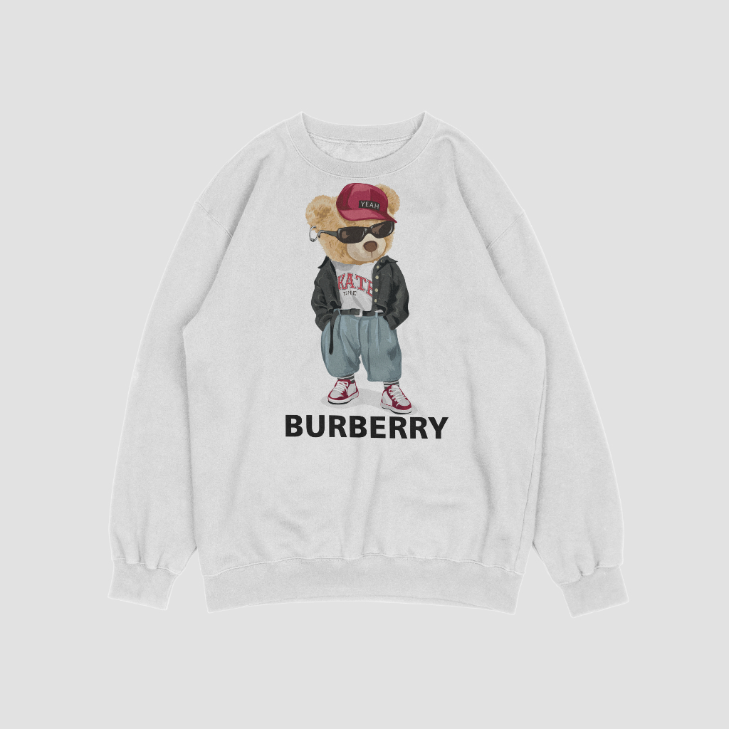 Burberryスウェット クル パーカー プリント  綿　男女兼用