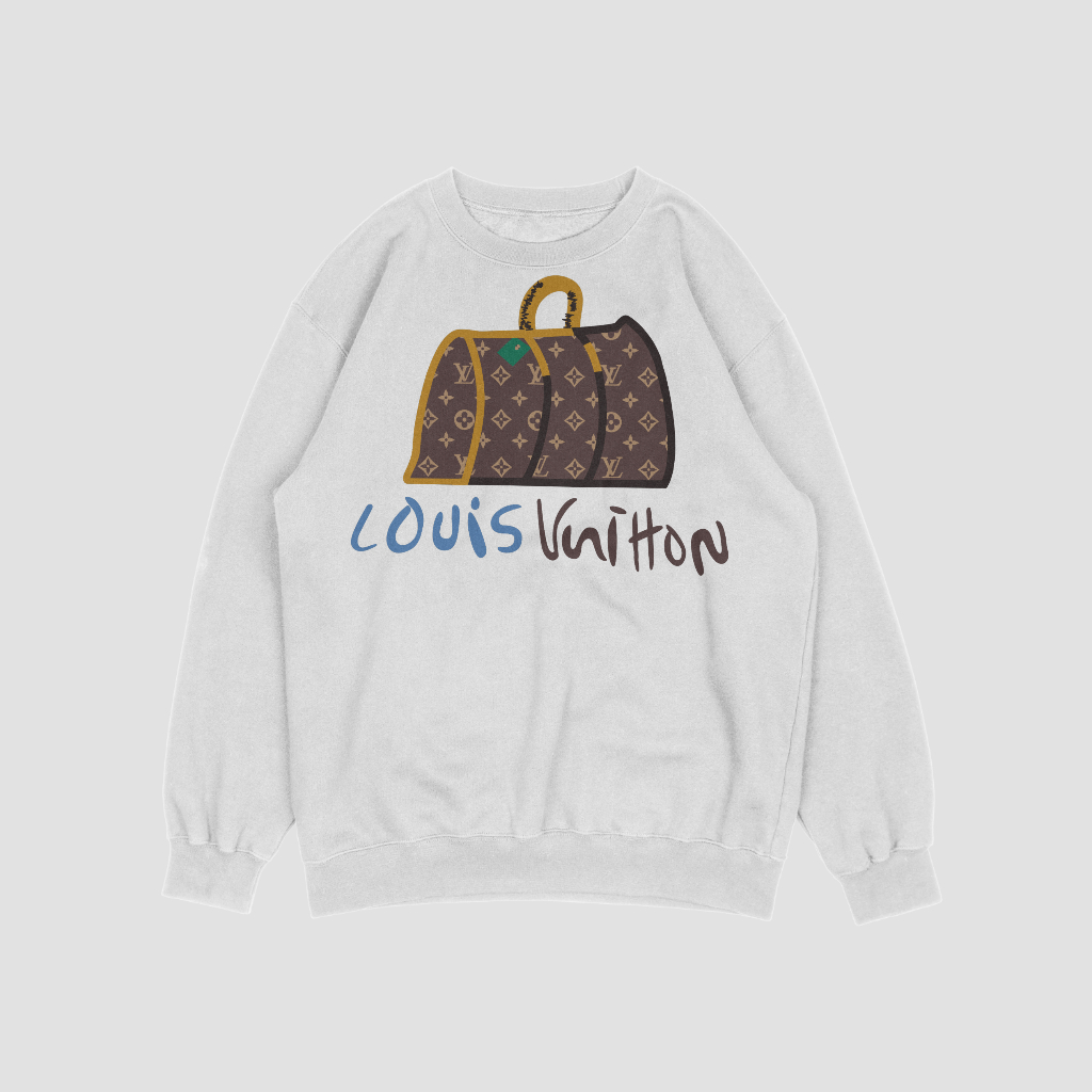 Louis Vuittonスウェット クル パーカー プリント  綿　男女兼用