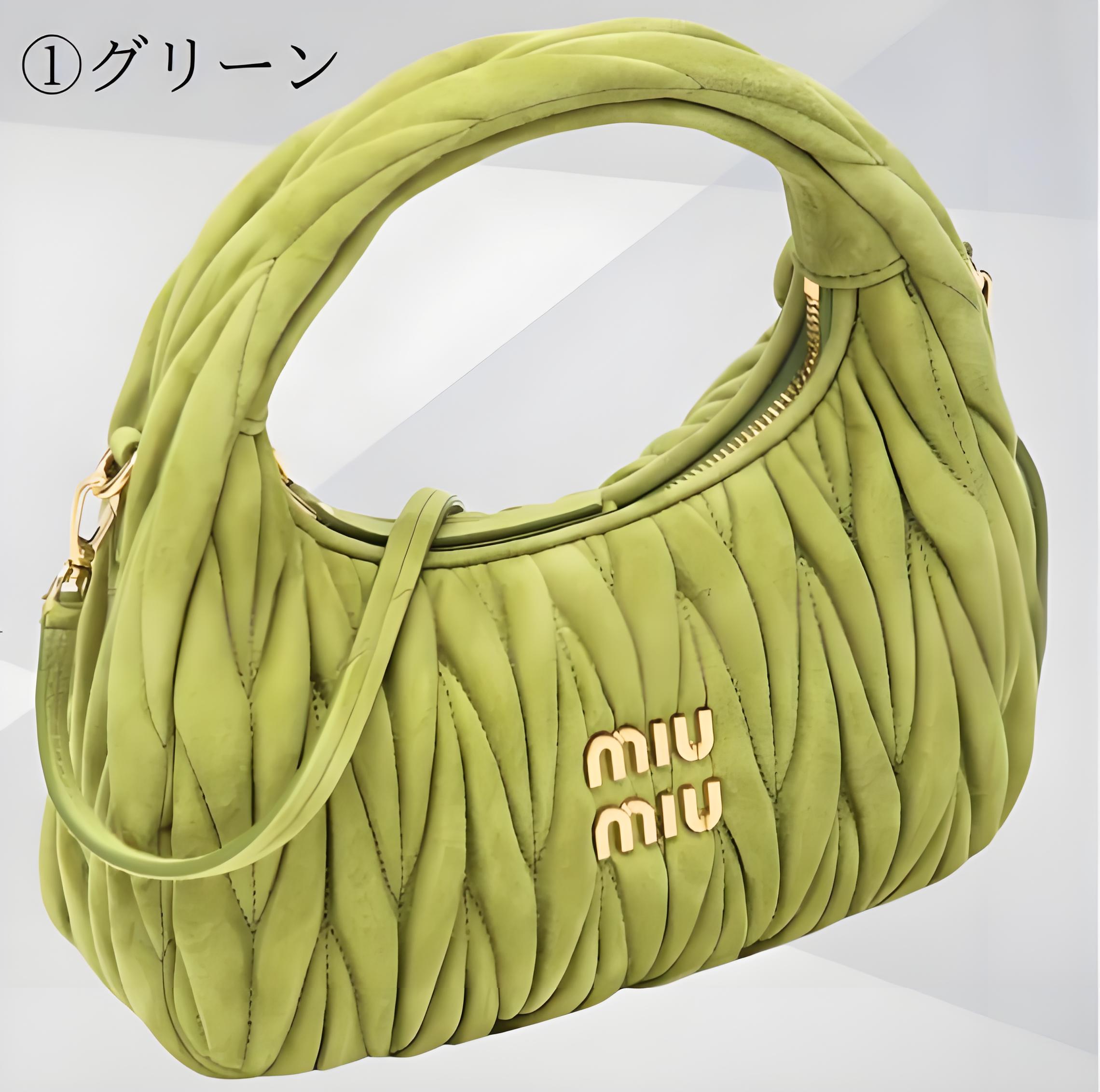 《比類なき逸品》MIU MIU/ミュウミュウ ★マトラッセ スエード レザー バッグ