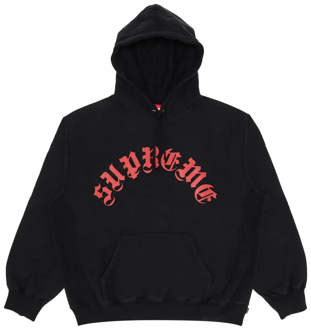 Supreme Printed Arc Hooded Sweatshirt 'Black'