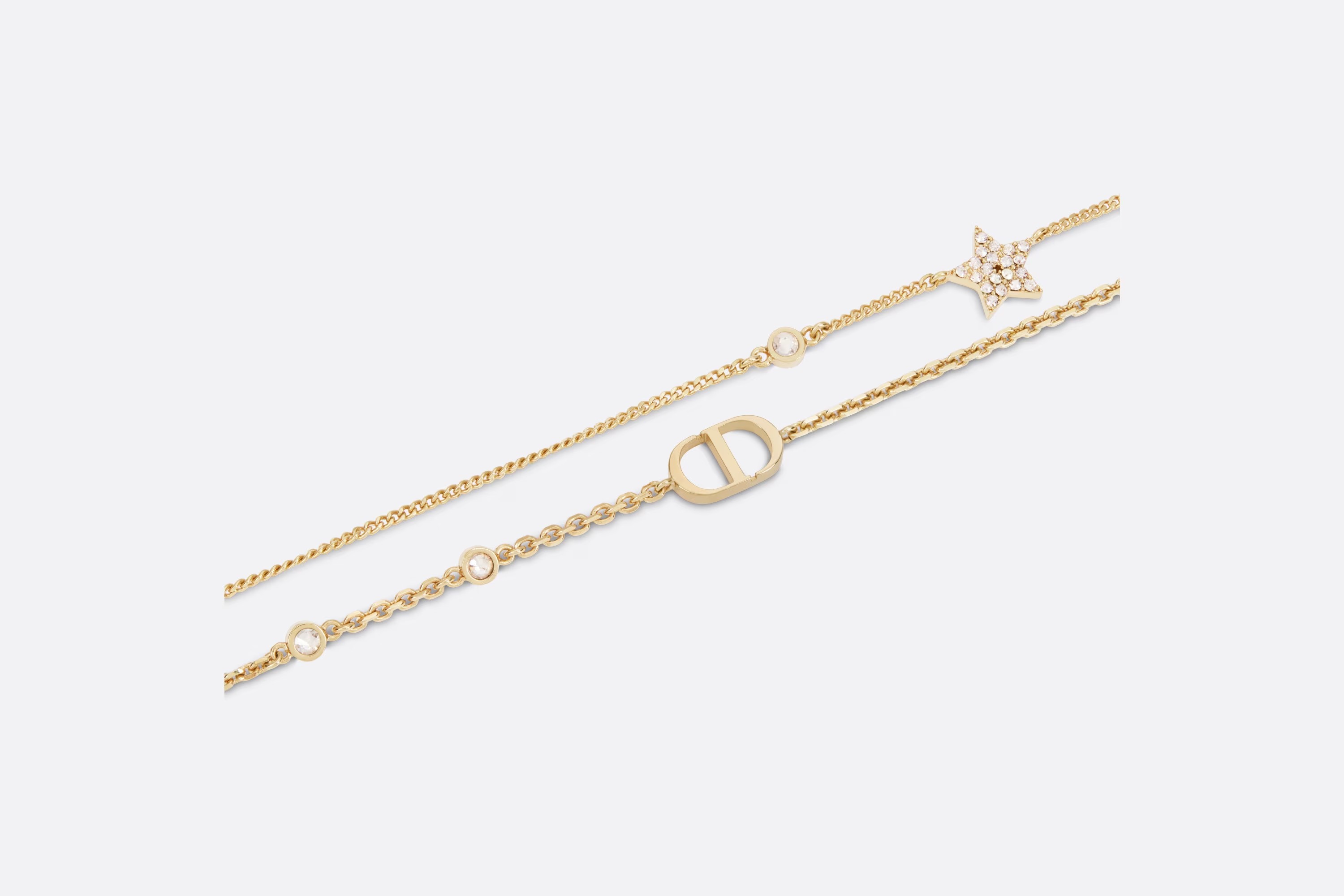 【国内発送/直営店】PETIT CD ダブル ネックレス メタル & クリスタル