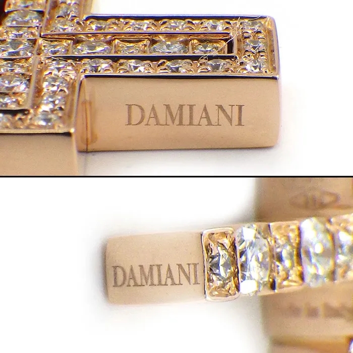 【国内発送/直営店】ダミアーニ DAMIANI ネックレス ベル エポック XS 20083492 ダブル クロス ダイヤモンド 0.39ct K18PG