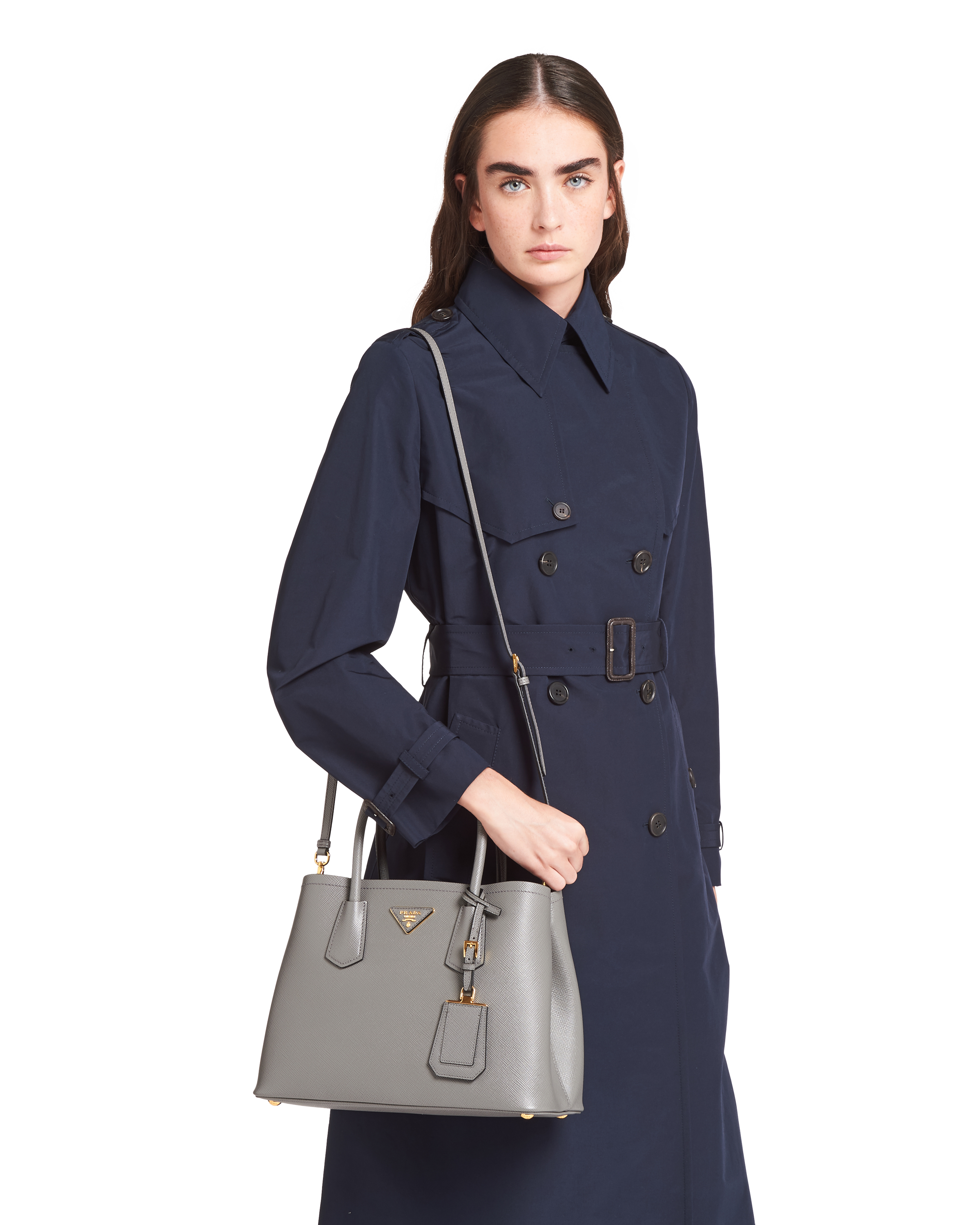 ★PRADA直営店★ラージ サフィアーノ レザー ハンドバッグ