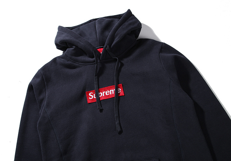 Supreme (シュプリーム) 15FW ボックス ロゴ フーデット スウェットシャツ パーカー(Box Logo Hooded Sweatshirt Pullover) ネイビー