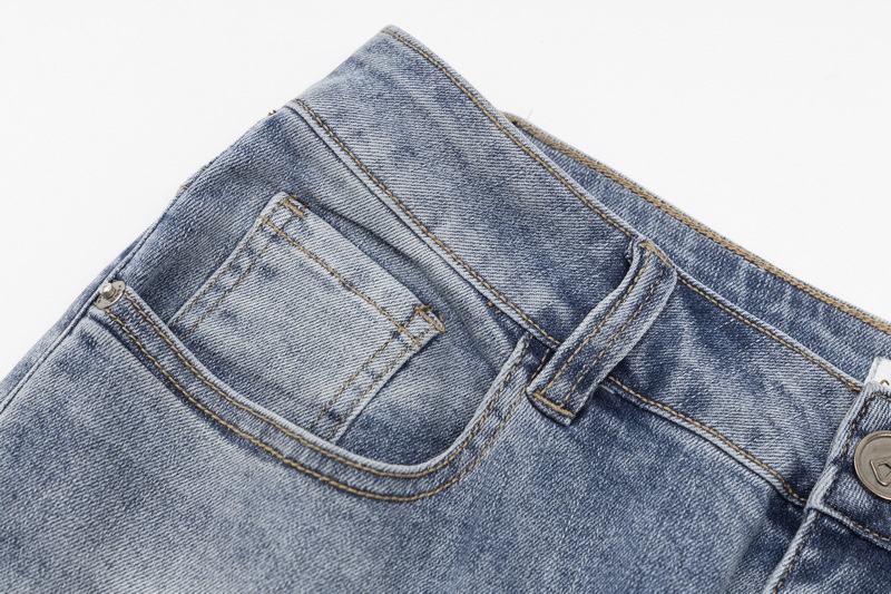 Balenciaga 古典的なアルファベット満印ロゴジーンズブルーユニセックス28.30.32.34.36