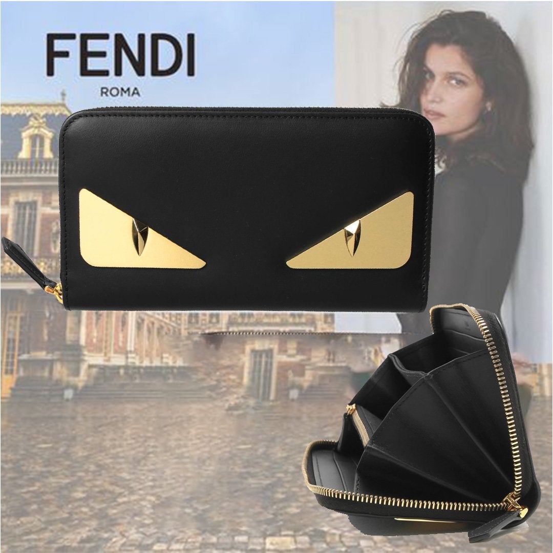 長財布 モンスター/MONSTER バッグ バグズ/BAG BUGS ブラック&オーロソフト 7M0210 SQP F0KUR メンズ レディース