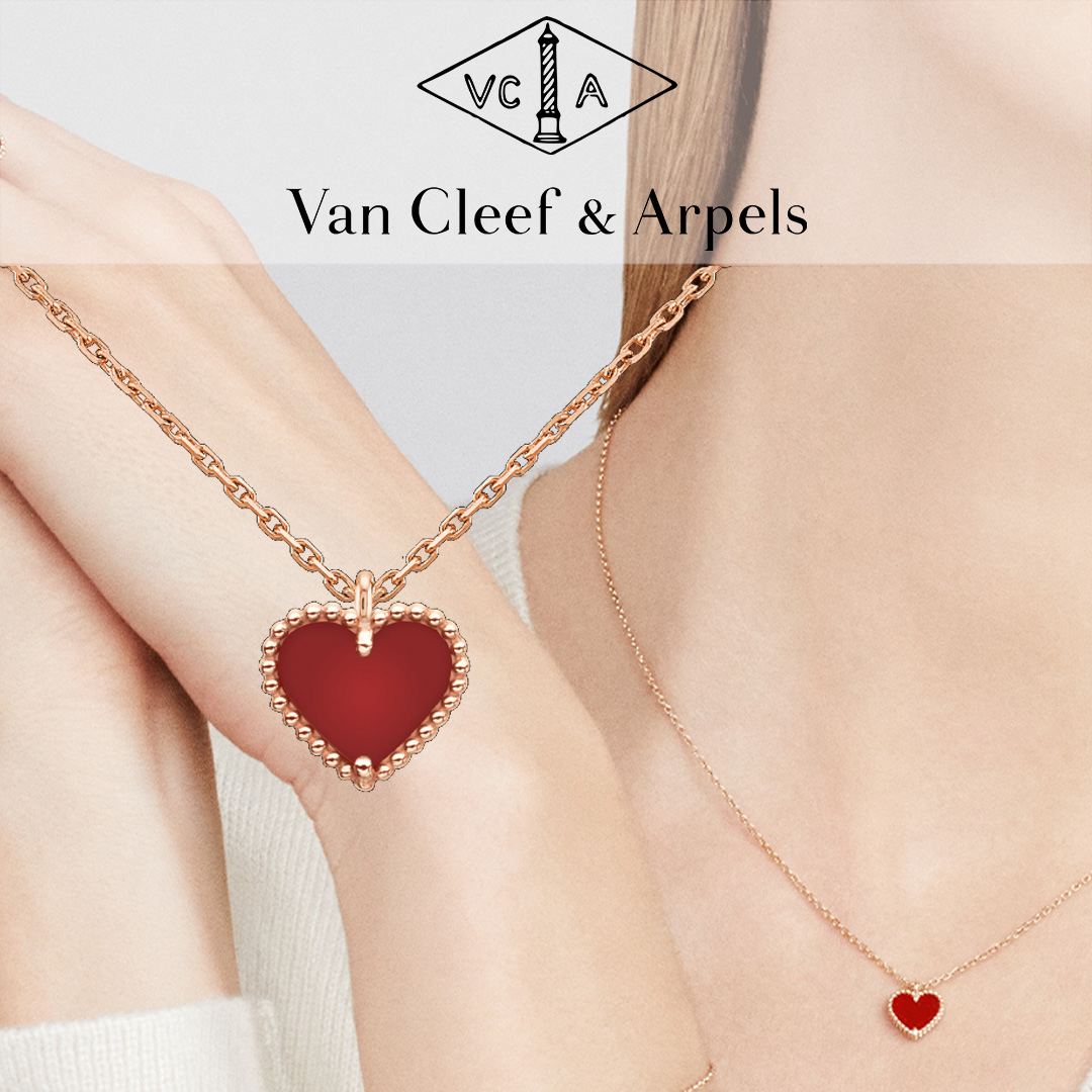 【国内発送/直営店】ヴァン クリーフ&アーペル（Van Cleef & Arpels）ネックレス スウィート アルハンブラ ハート ペンダント