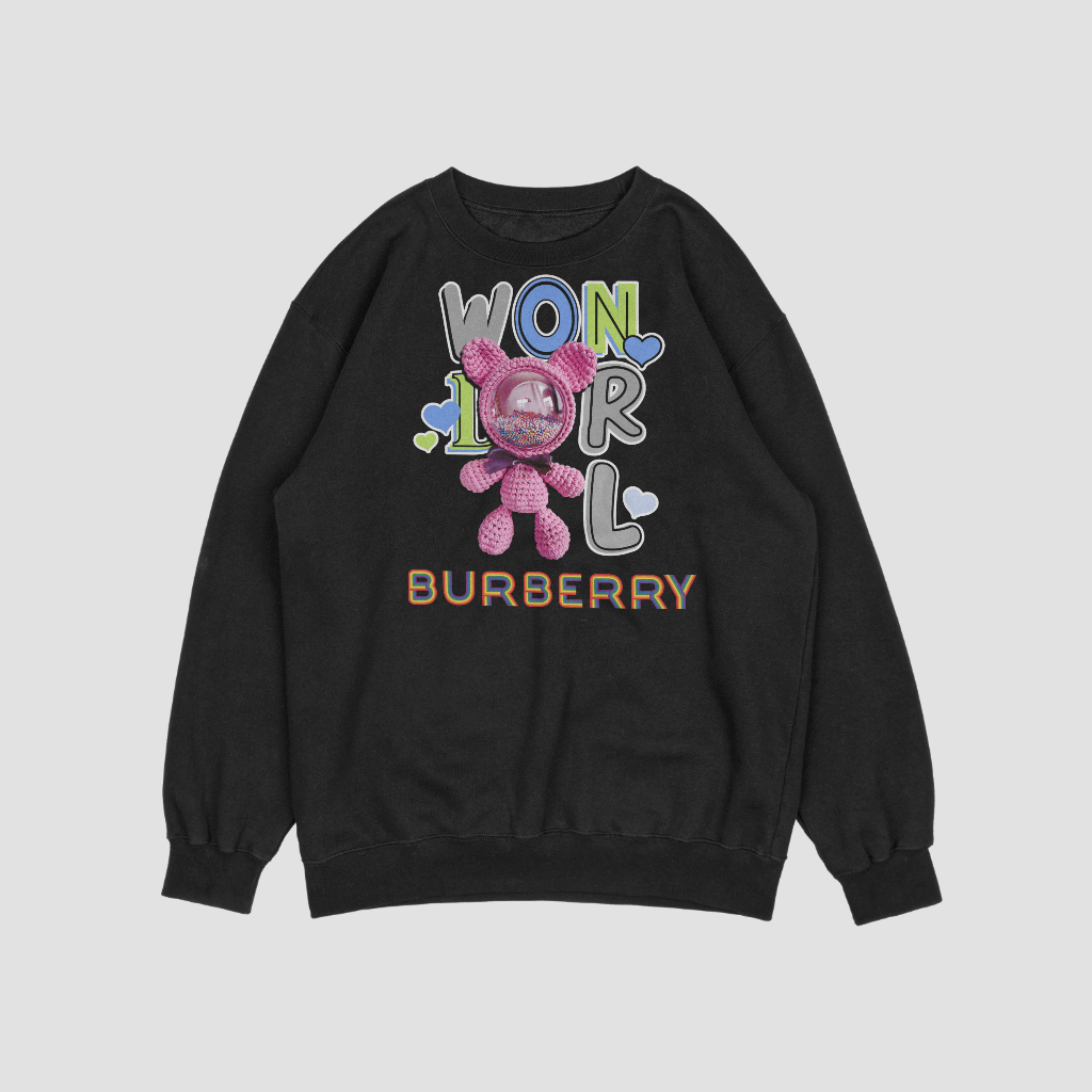 Burberryスウェット クル パーカー プリント  綿　男女兼用