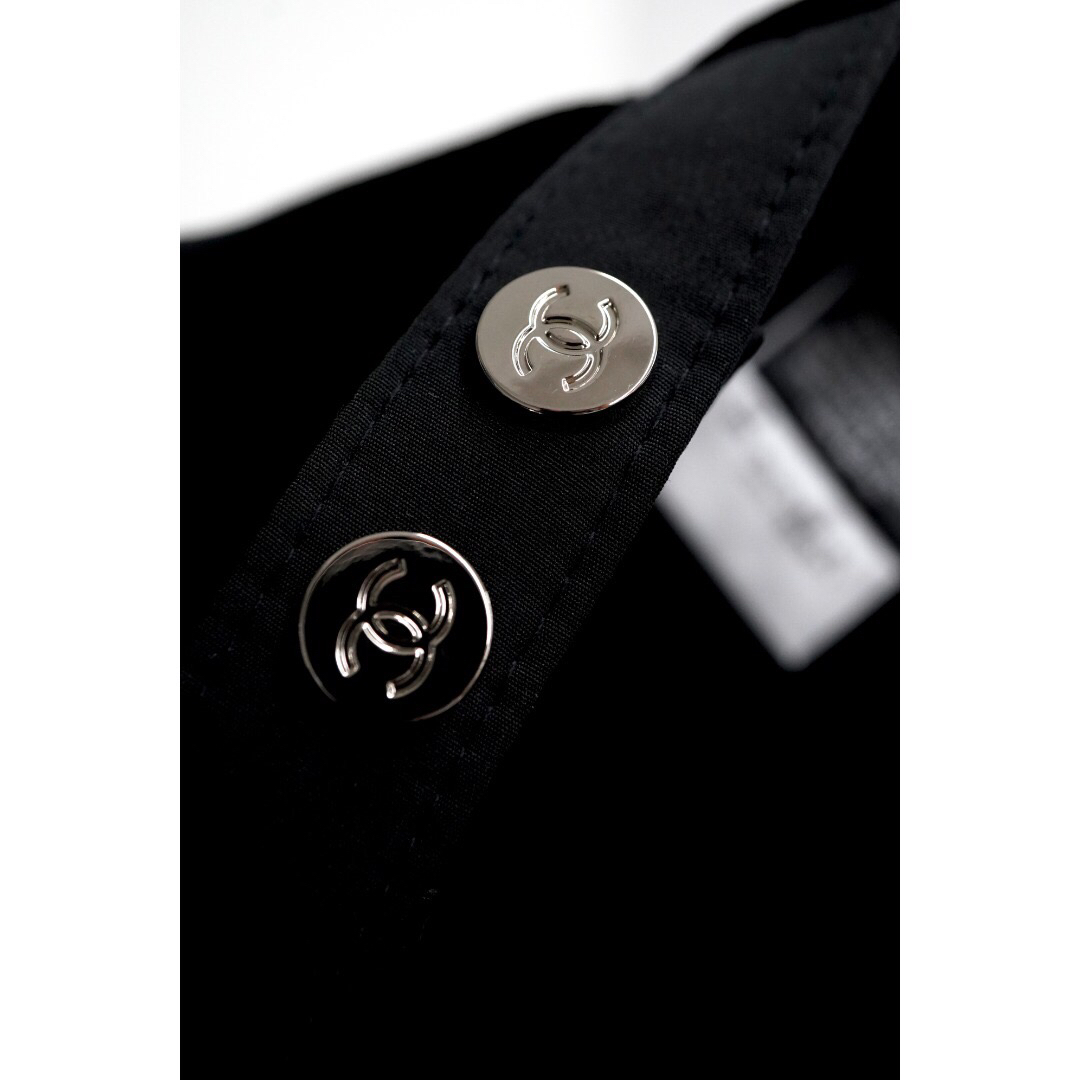 シャネル（Chanel）クラシック ダブルCロゴ ブラック ベースボールキャップ