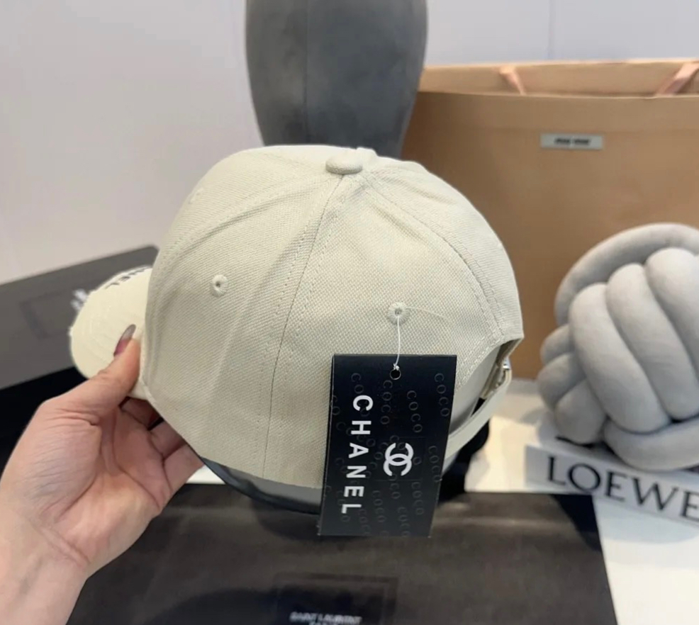 【Chanel】2025新作 シャネル 刺繍入りベースボールキャップ