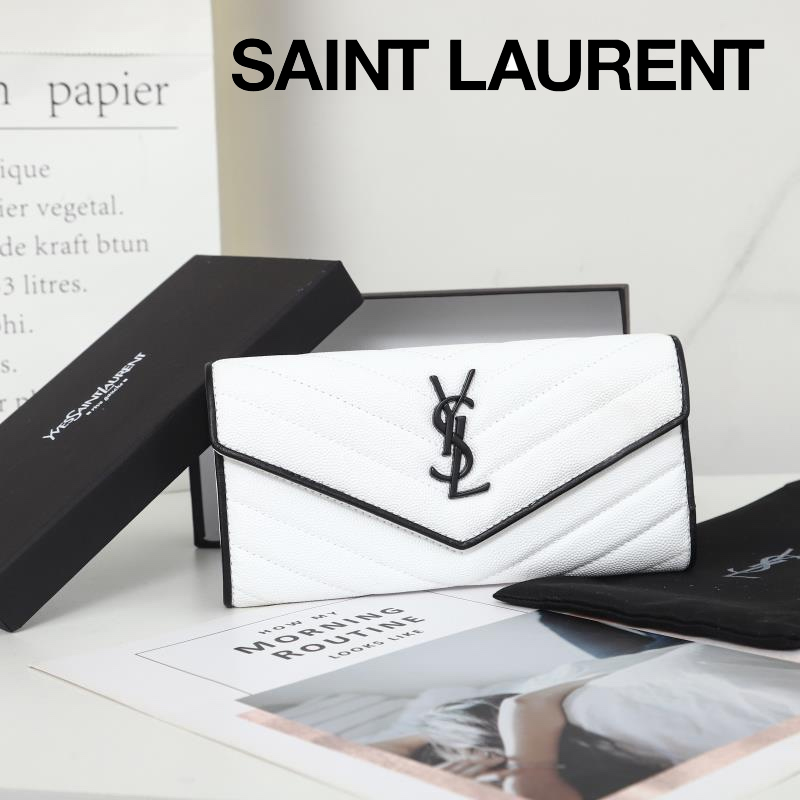 新作 Saint Laurent 長財布 レザー エレガンス YSL