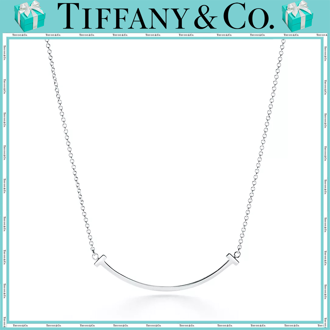 【高品質】【国内発送/直営店】 ティファニー（Tiffany）ネックレス スマイル ペンダントホワイトゴールド（スモール）