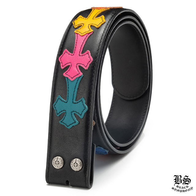 クロムハーツ プレーン レザー 1.5 ベルト ホースシュー リベット（バックルなし）