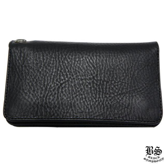 クロムハーツ 1ジップクロスボタンレザーウォレット クロスパッチ 財布