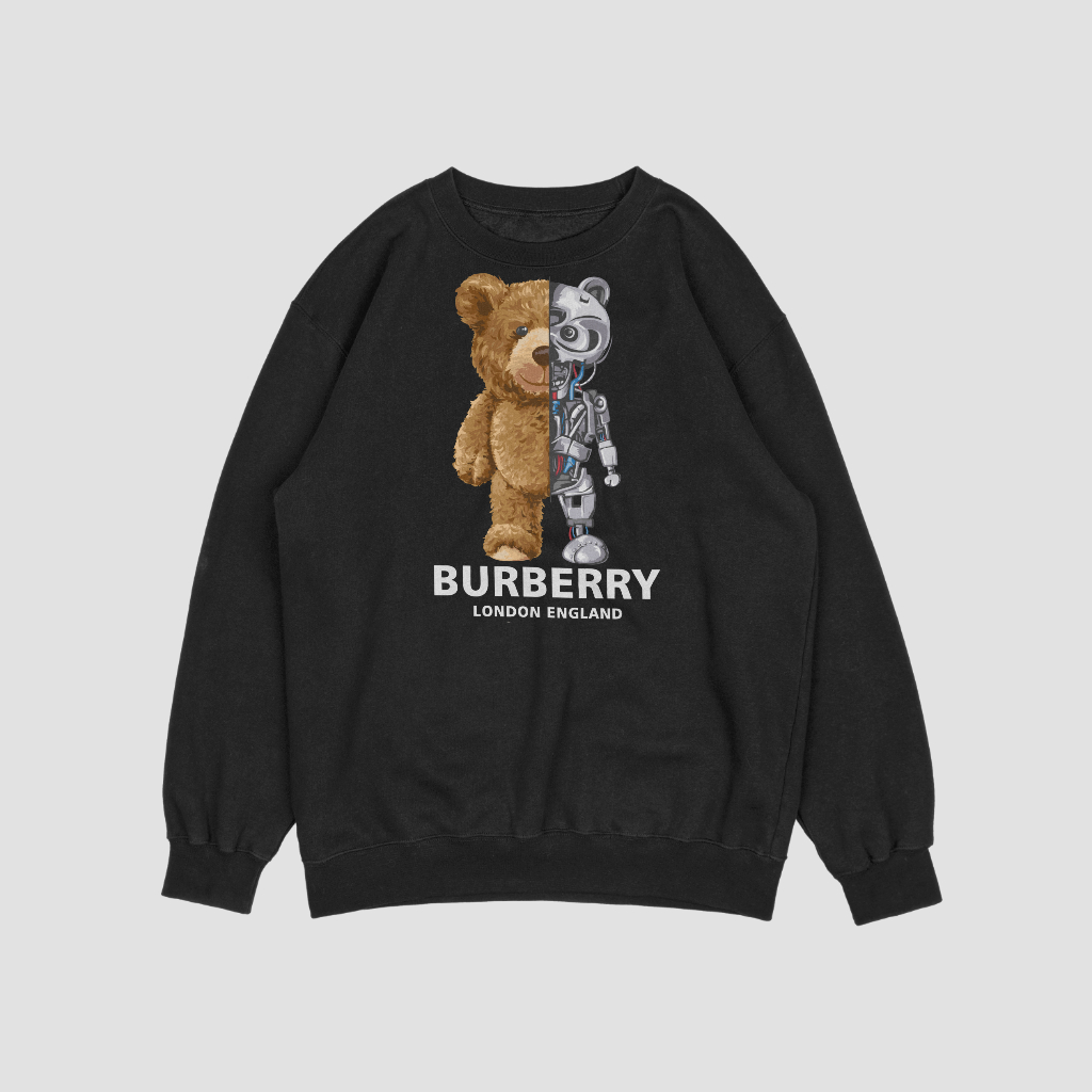 Burberry小熊アルファベットのキャラクタープリントのスウェット クル