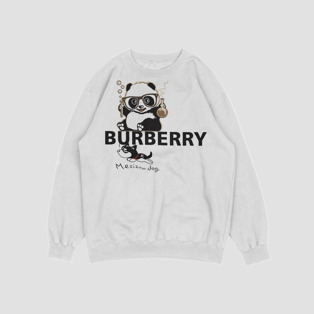 Burberryスウェット クル パーカー プリント  綿　男女兼用