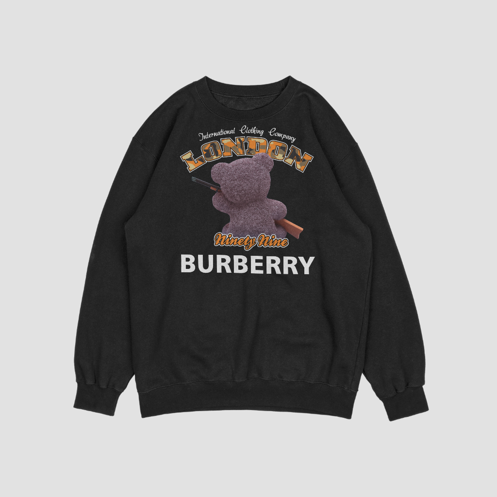 Burberry小熊アルファベットのキャラクタープリントのスウェット クル