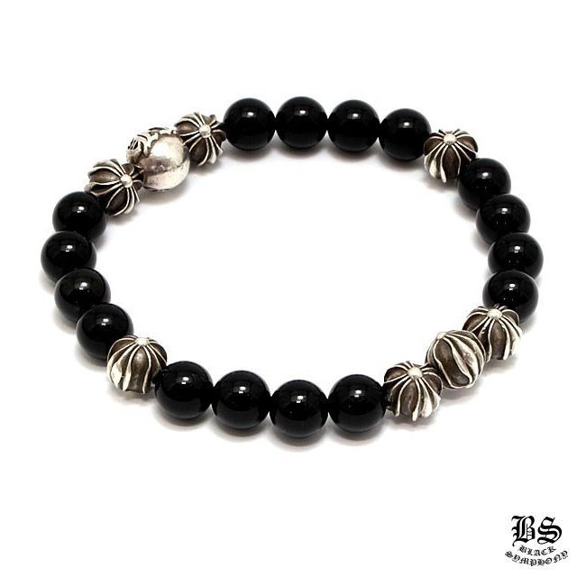 【Chrome Hearts】クロムハーツ マットオニキス ビーズブレス
