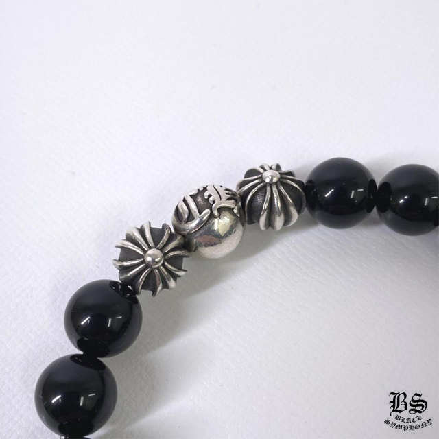 【Chrome Hearts】クロムハーツ マットオニキス ビーズブレス