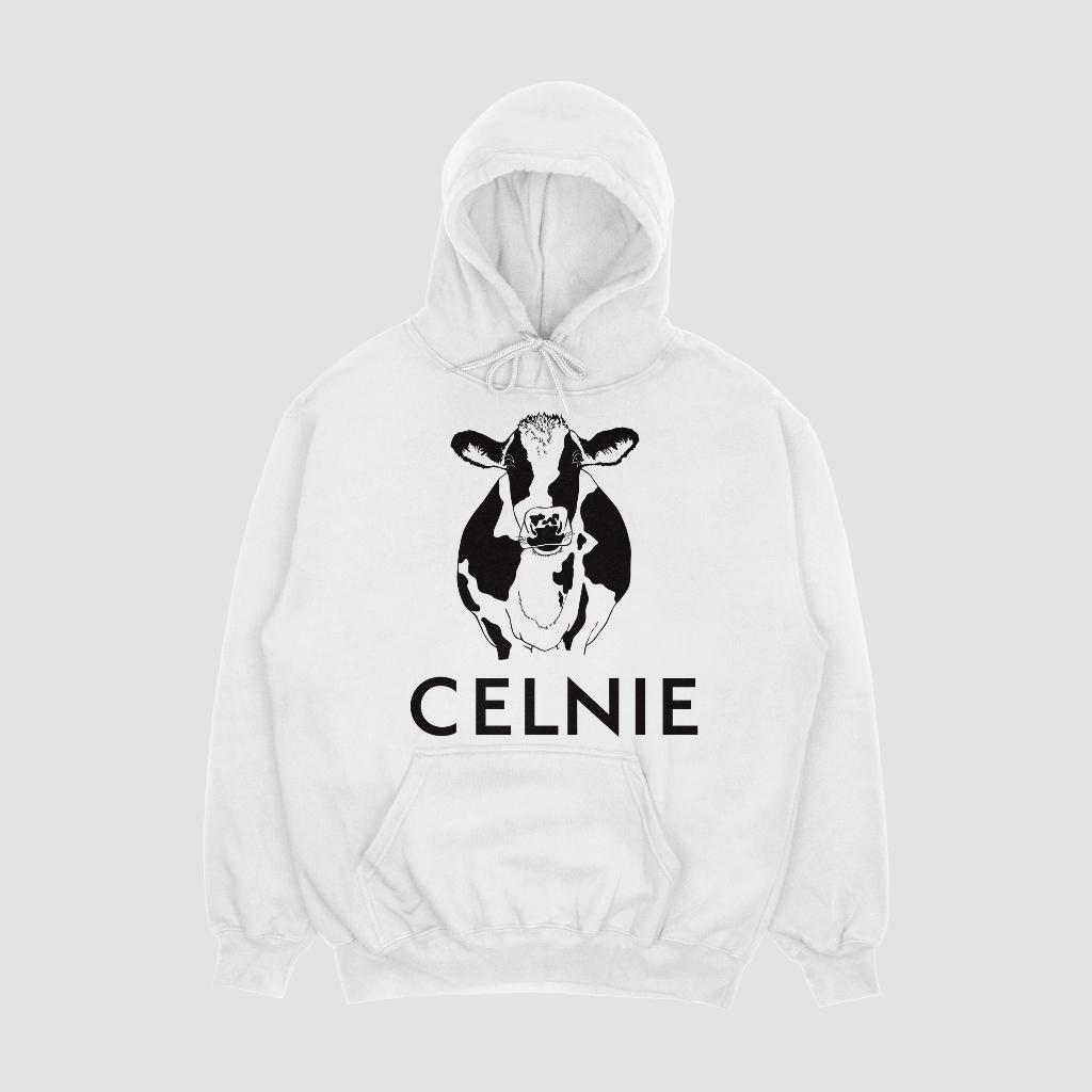 CELINE ハート型アルファベットプリントのパーカー