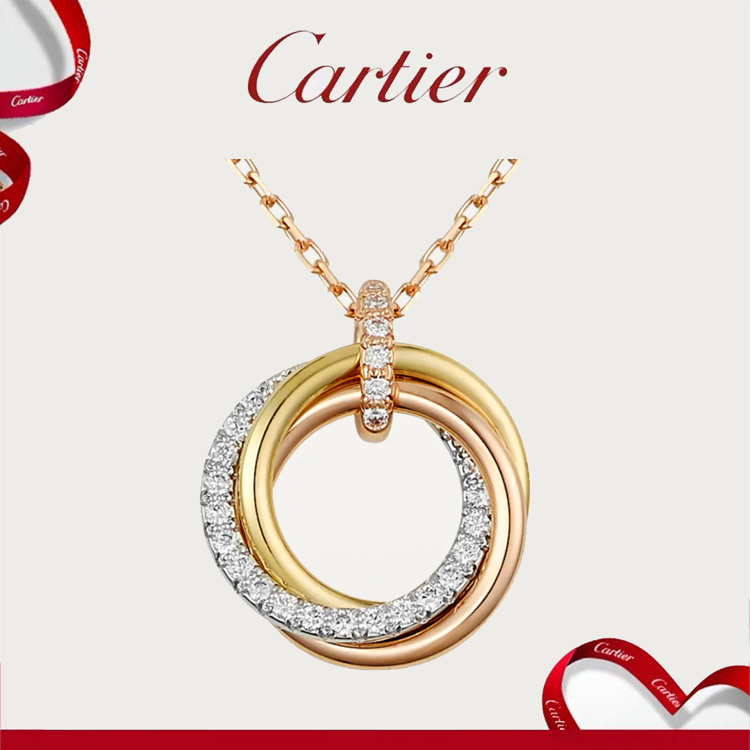 【国内発送/直営店】カルティエ（Cartier）TRINITY NECKLACE トリニティ ネックレスB7224586