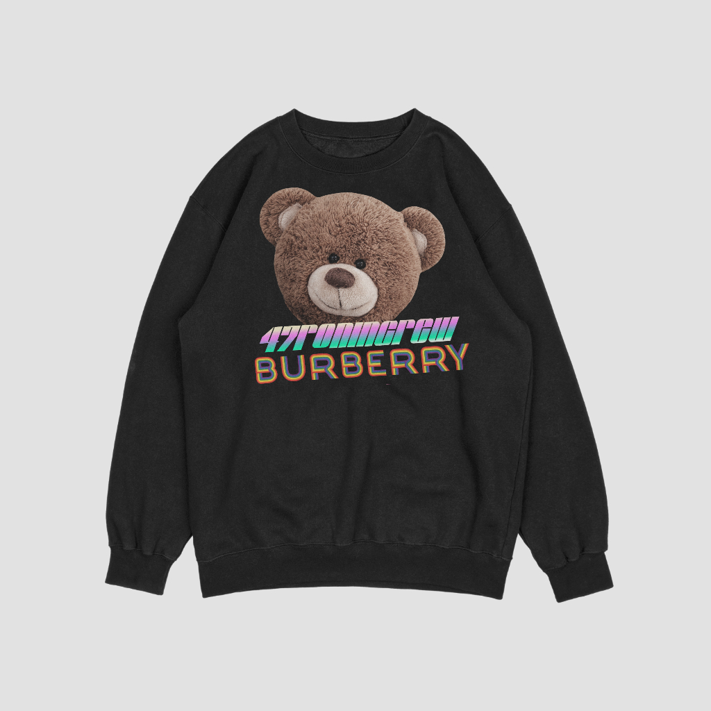 Burberryスウェット クル パーカー プリント  綿　男女兼用