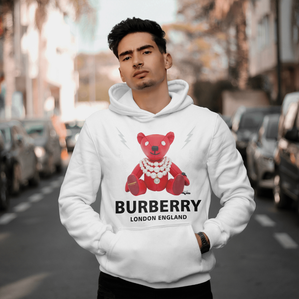 Burberryスウェット クル パーカー プリント  綿　男女兼用