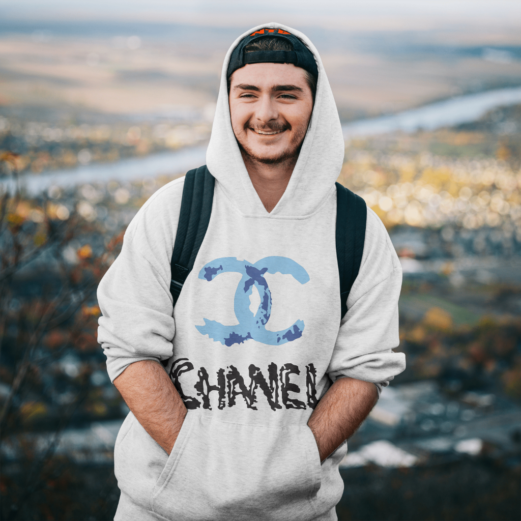 CHANEL 漫画文字プリントのパーカー