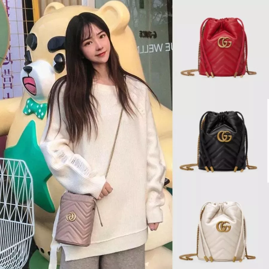 【GUCCI】グッチ マーモント ミニバケットバッグ【バッグ】