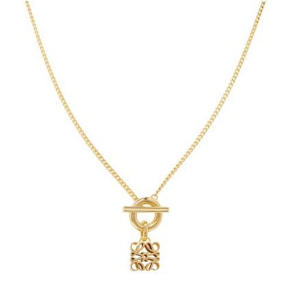 【LOEWE】 ロエベ アナグラム ペンダント ネックレス ゴールド