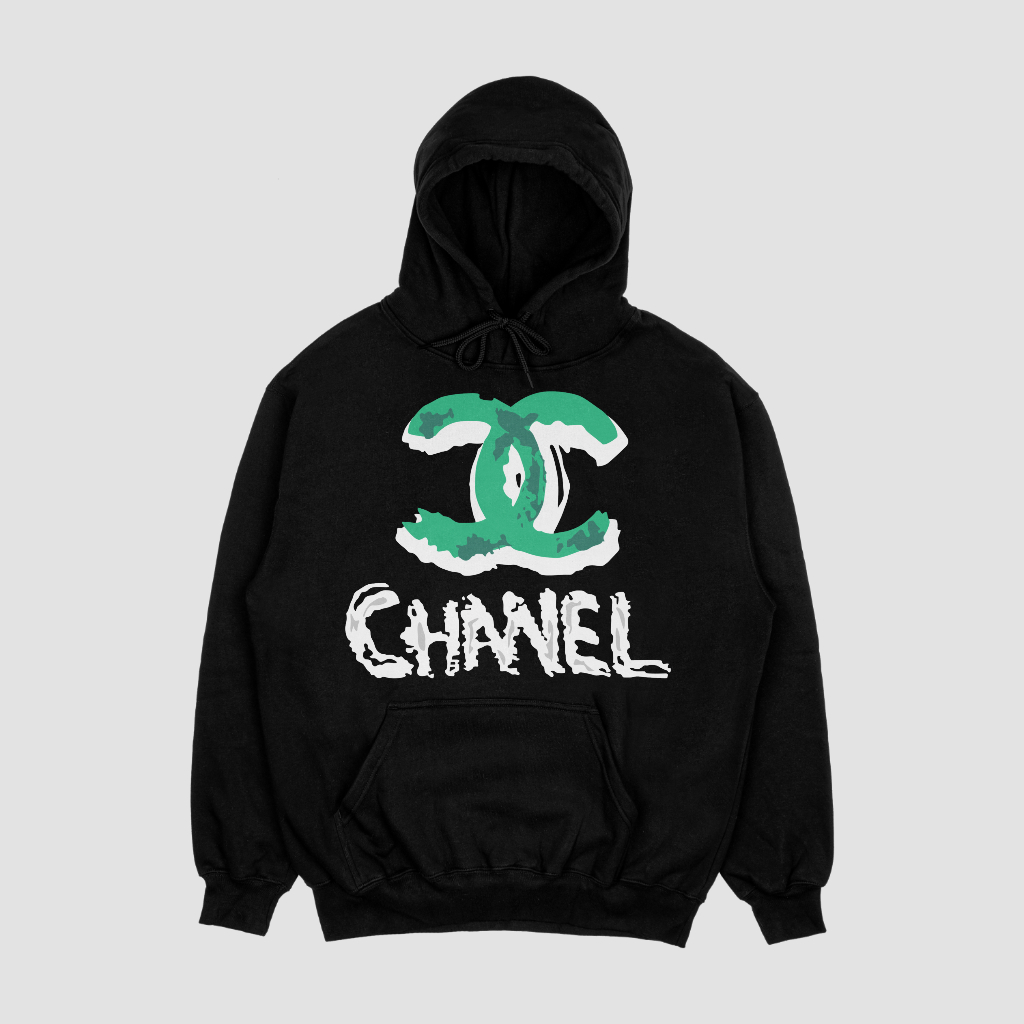 CHANEL 漫画文字プリントのパーカー