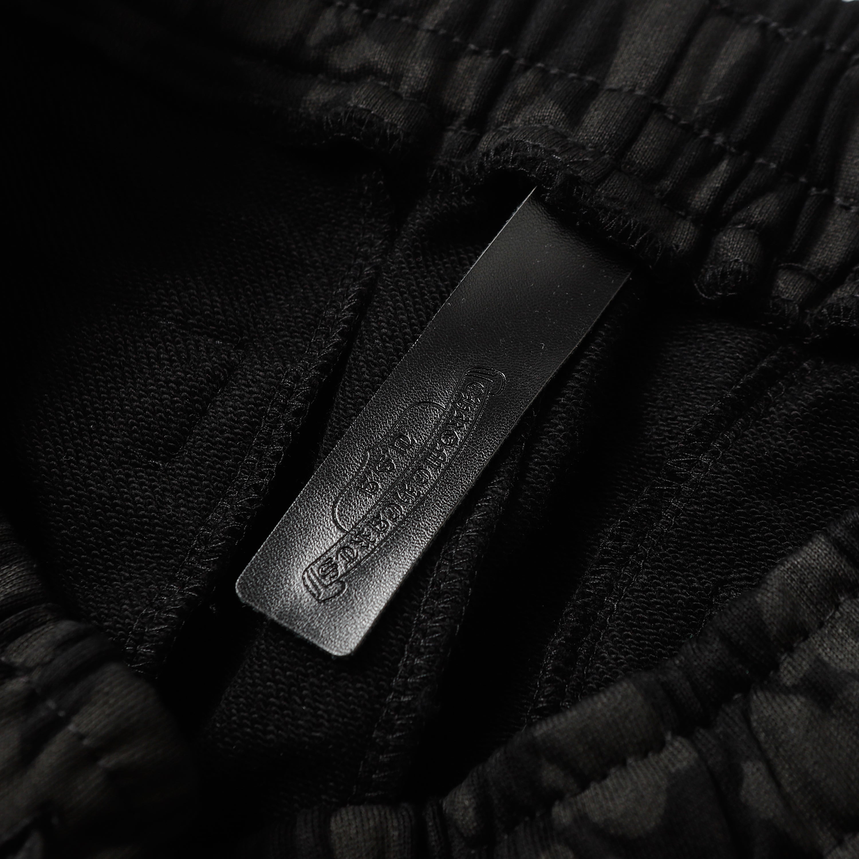 【Chrome Hearts】クロムハーツ ブラック トーナルモノグラム ホースシューロゴ ジョガーパンツ 1021