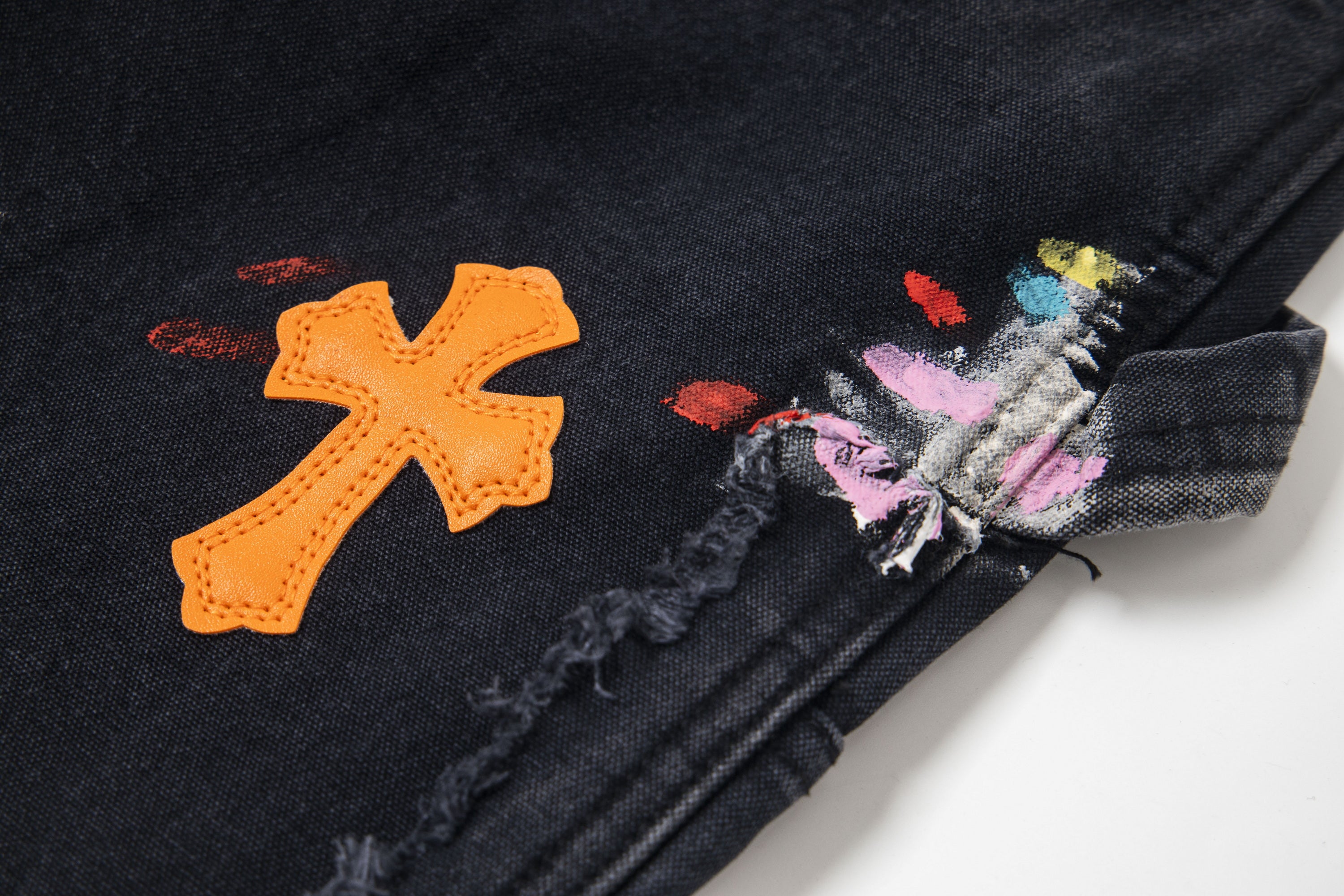 【Chrome Hearts】クロムハーツ ギャラリーデパート クロスパッチ フレアデニムジーンズ 8176