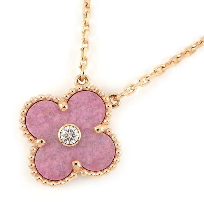 【国内発送/直営店】ヴァン クリーフ&アーペル（Van Cleef & Arpels）ネックレス ヴァンクリーフ＆アーペル   ヴィンテージ アルハンブラ 2021年ホリデー限定 1ポイント ダイヤモンド ロードナイト K18PG