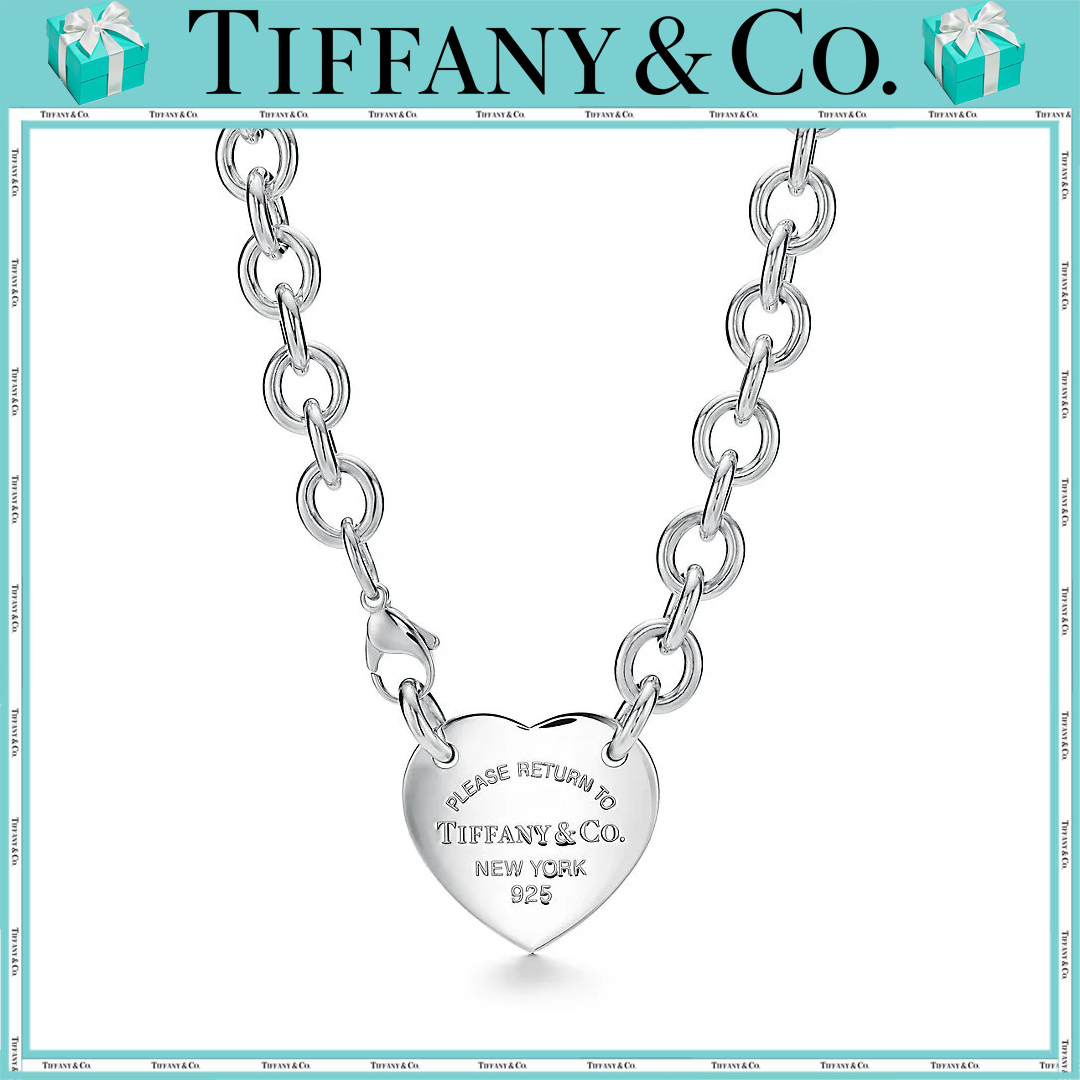  ティファニー（Tiffany）【国内発送/直営店】ハート タグ ネックレス スターリングシルバー、15.5インチ（約 39cm）