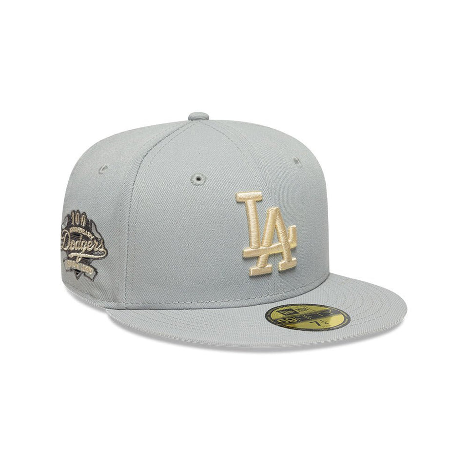 59FIFTY MLB Wordmark ロサンゼルス・ドジャース ライトグレー