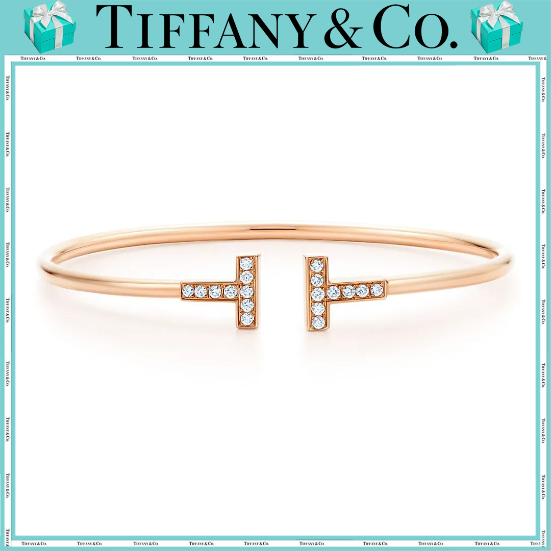  ティファニー（Tiffany）【国内発送/直営店】ワイヤー ブレスレット ローズゴールドにダイヤモンドをセッティング
