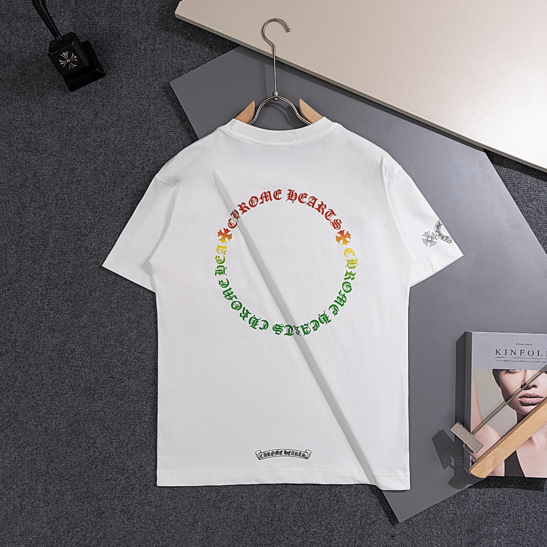 Chrome Hearts/クロムハーツ 2026SS夏新作 半袖Tシャツ 男女兼用 黑/白 CHT-26S33 サイズ S~XL