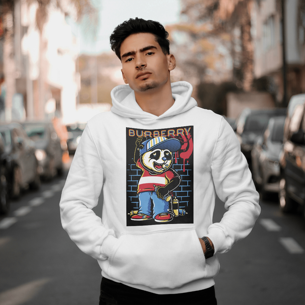 Burberryスウェット クル パーカー プリント  綿　男女兼用