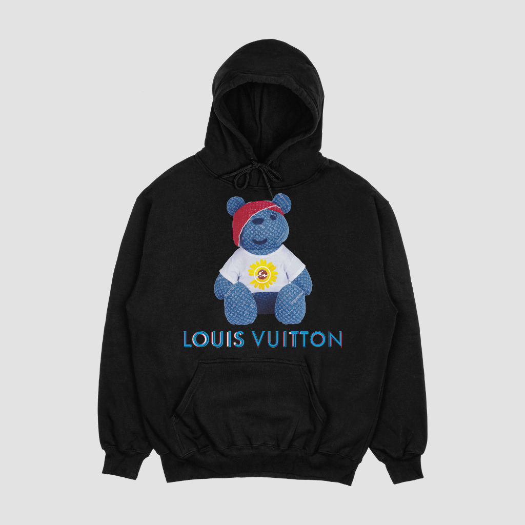 Louis Vuittonスウェット クル パーカー プリント  綿　男女兼用