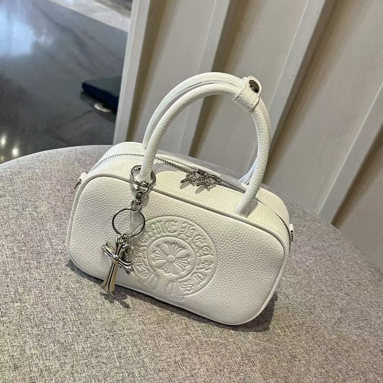 【Chrome Hearts】クロムハーツ ホースシュー ニッチ レザー ボウリングバッグ