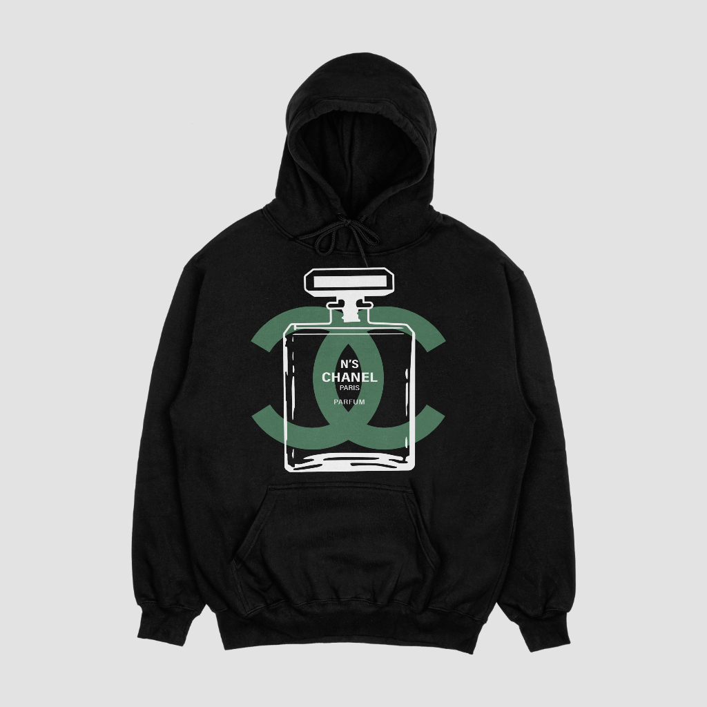 CHANEL 漫画文字プリントのパーカー